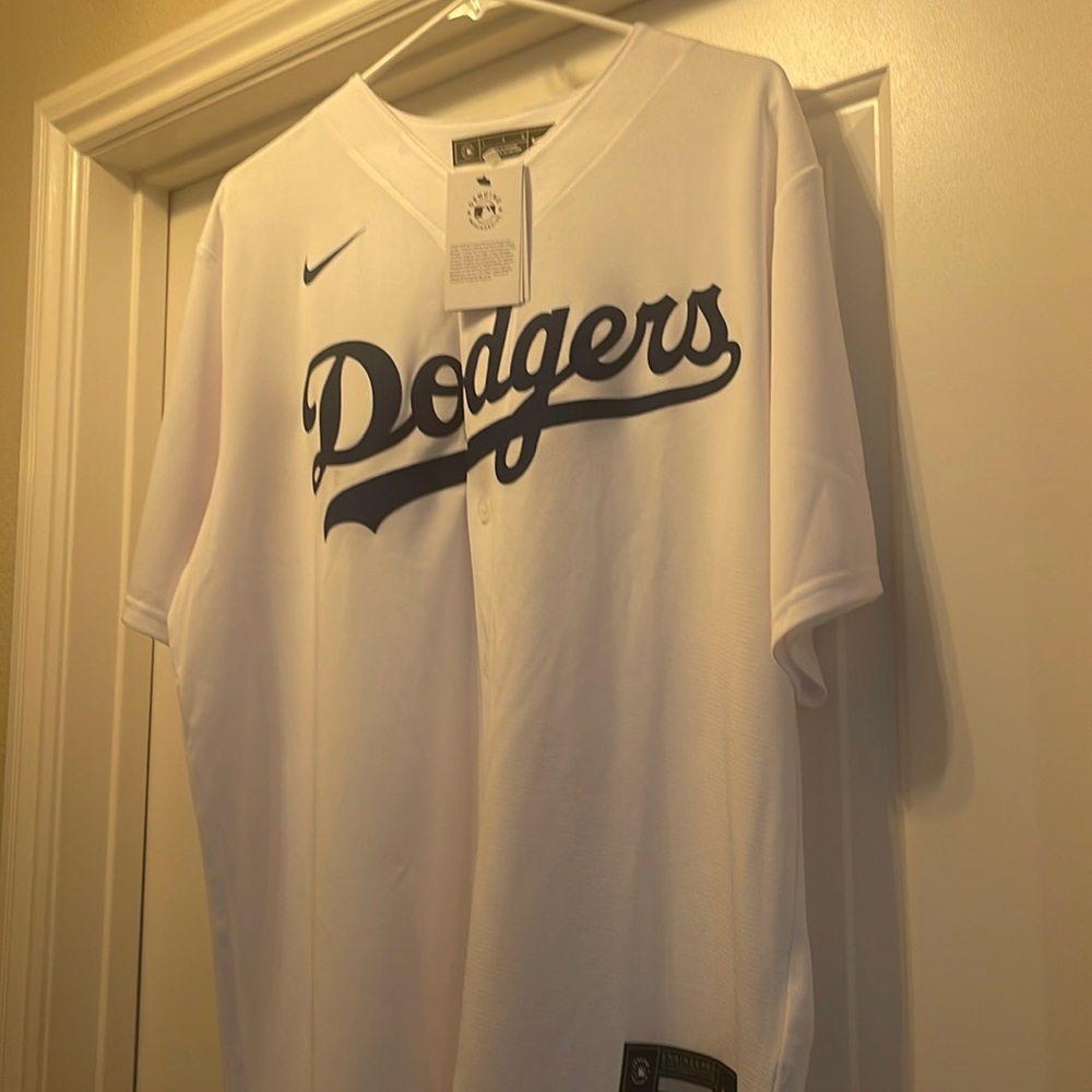 Nike white dodgers jersey